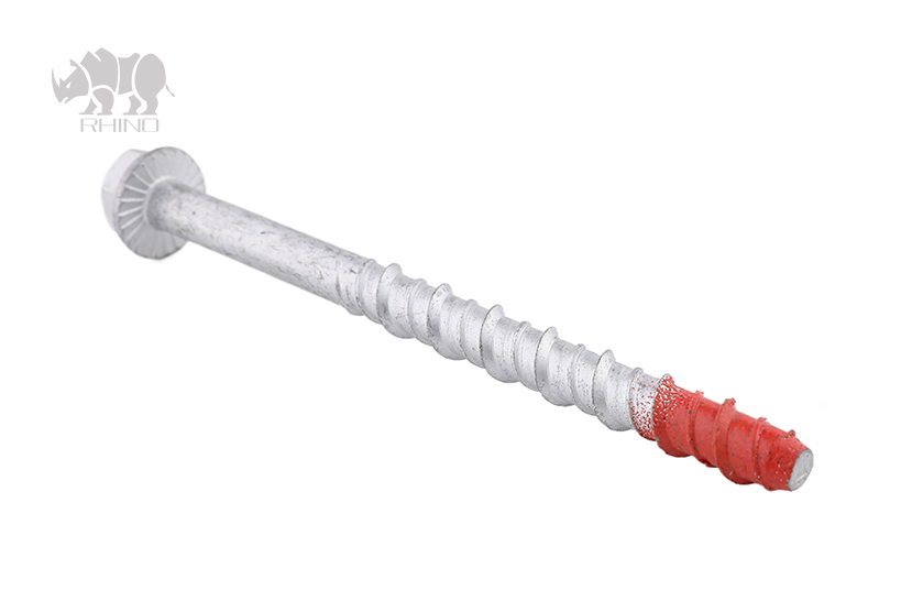 Serrated Hex Flange Concrete Bolt With Nylok Painting F004-3