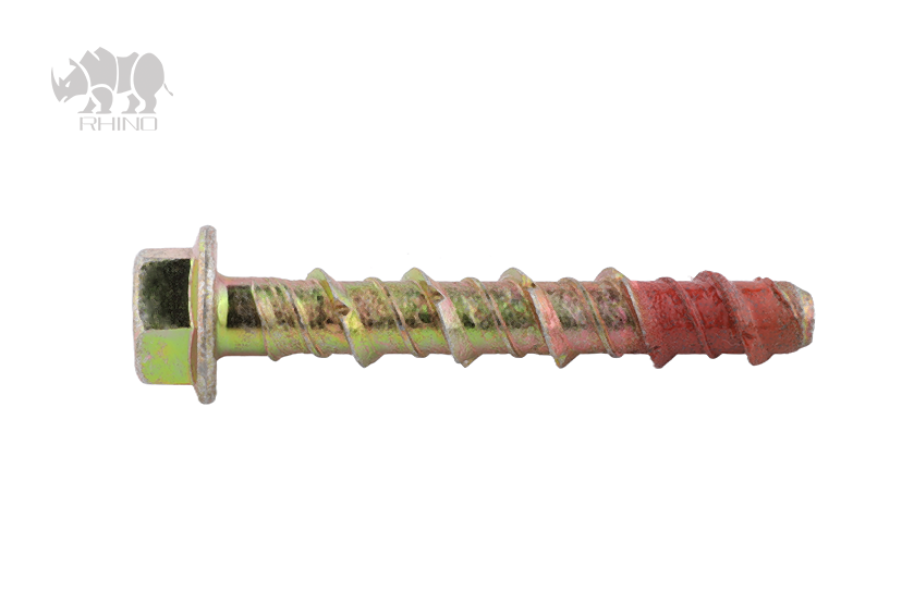 Red Nylok Coating Hexagonal Flange Head Concrete Bolt F010